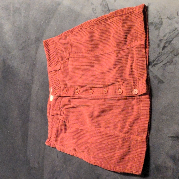 Burgundy Corduroy Skirt - Picture 1 of 6